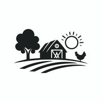 Simple Minimal Abstract Farm Logo vector