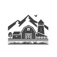 Simple Minimal Abstract Farm Logo vector