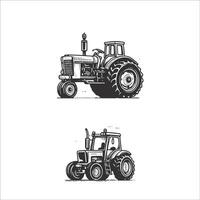 Hand Drawn Tractor Illustrations vector