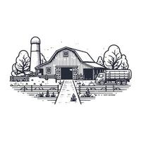 Hand-Drawn Farm Design vector