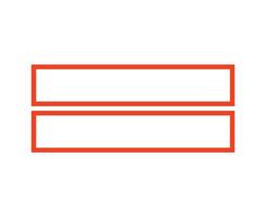 Rectangle Geometric Outline Shape Orange Symbol Element Graphic Design Illustration vector