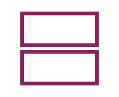 Rectangle Geometric Shapes Outline Stroke Purple Symbol Element Graphic Design Illustration vector