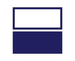 Rectangle Geometric Shape And Rectangle Outline Blue Symbol Illustration vector