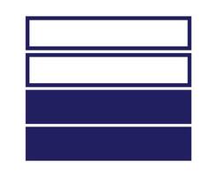 Rectangle Geometric Shape And Rectangle Outline Blue Collection Symbol Element Graphic Design Illustration vector