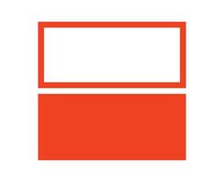 Rectangle Geometric Shape And Rectangle Outline Orange Symbol Illustration vector