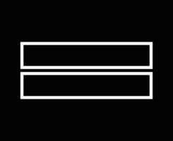 Rectangle Geometric Outline Shape Black And White Symbol Element Graphic Design Illustration vector