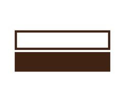 Rectangle Outline And Shape Brown Symbol Element Graphic Design Illustration vector