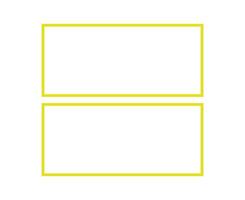 Rectangle Geometric Shapes Outline Yellow Stroke Symbol Element Graphic Design Illustration vector