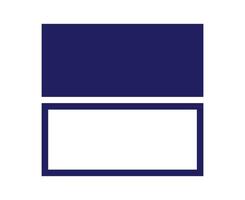 Rectangle Geometric Outline And Rectangle Shape Blue Symbol Illustration vector