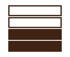 Rectangle Geometric Shape And Rectangle Outline Brown Collection Symbol Element Graphic Design Illustration vector
