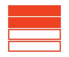 Rectangle Shape And Outline Orange Collection Symbol Element Graphic Design Illustration vector