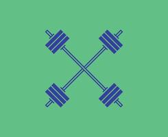 Halterophilie Pictogram Olympics Games Paris 2024 Logo Blue Symbol Abstract Design Illustration With Green Background vector