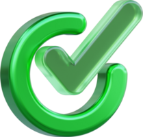 A green check mark. The check mark is a symbol of approval or satisfaction. png