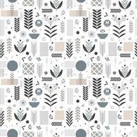 Scandinavian seamless pattern design in blue pastel colours vector