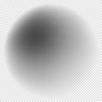Realistic round shadow with soft edges. round shadow effect. Transparent shadow vector