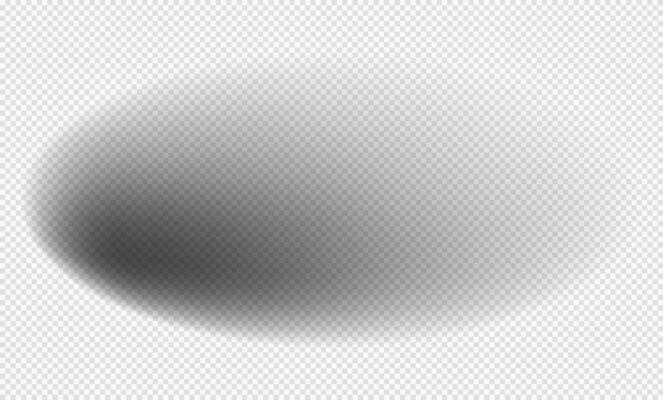 Realistic shadow with soft edges. shadow effect. Transparent oval shadow.