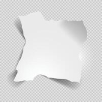 Realistic torn paper sheet. Ripped sheet of paper. Scrapbook edge, notebook tear or blank page. vector