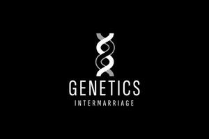 DNA logo design template icon for science technology vector