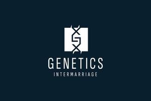 DNA logo design template icon for science technology vector