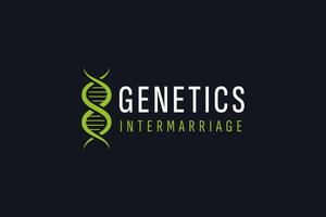 DNA logo design template icon for science technology vector