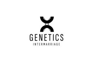 DNA logo design template icon for science technology vector