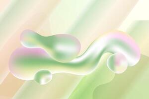 Fluid holographic background with 3d liquid splash rainbow pastel color spill bubble, gradient colorful amorphous shapes Pearlescent Design Abstract. Modern wallpaper design for poster, banner, flyer vector
