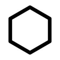 Hexagon frame template isolated on white background vector