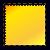 Square luxury gold frame template isolated on dark blue background vector