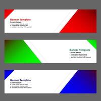 Set of wide banner template. Abstract background for your business, web design and other purposes. vector