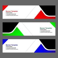 Set of wide banner template. Abstract background for your business, web design and other purposes. vector