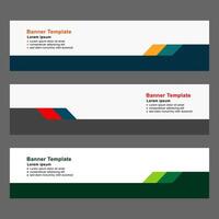 Set of wide banner template. Abstract background for your business, web design and other purposes. vector