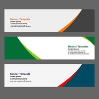 Set of wide banner template. Abstract background for your business, web design and other purposes. vector