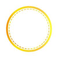 Circle luxury gold frame template isolated on white background vector
