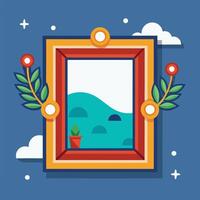 Artistic frame design vector