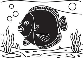 Artwork of silhouette fish vector