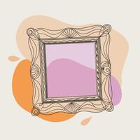Artistic frame design vector