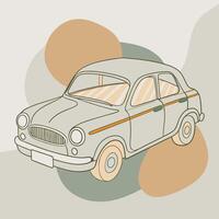 car with color blobs vector