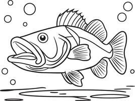 Artwork of walleye fish vector