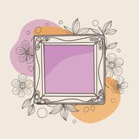 Artistic frame design vector