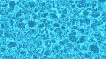 Loop animation of water in a pool with caustics, top view in summer video