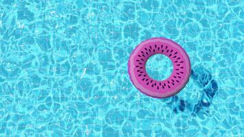 Loop animation of water in a pool with caustics, top view in summer video