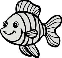 Artwork of zebra fish vector