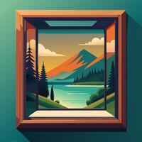 Artistic frame design vector