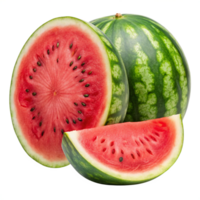 Watermelon fruit solated on transparent background png