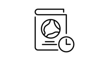 Identifications outline icon animation. transparent background video