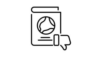 Identifications outline icon animation. transparent background video