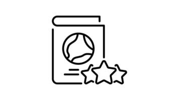 Identifications outline icon animation. transparent background video