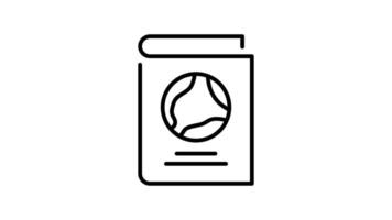 Identifications outline icon animation. transparent background video