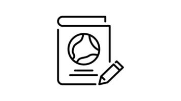 Identifications outline icon animation. transparent background video