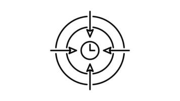 Target outline icon animation. transparent background video